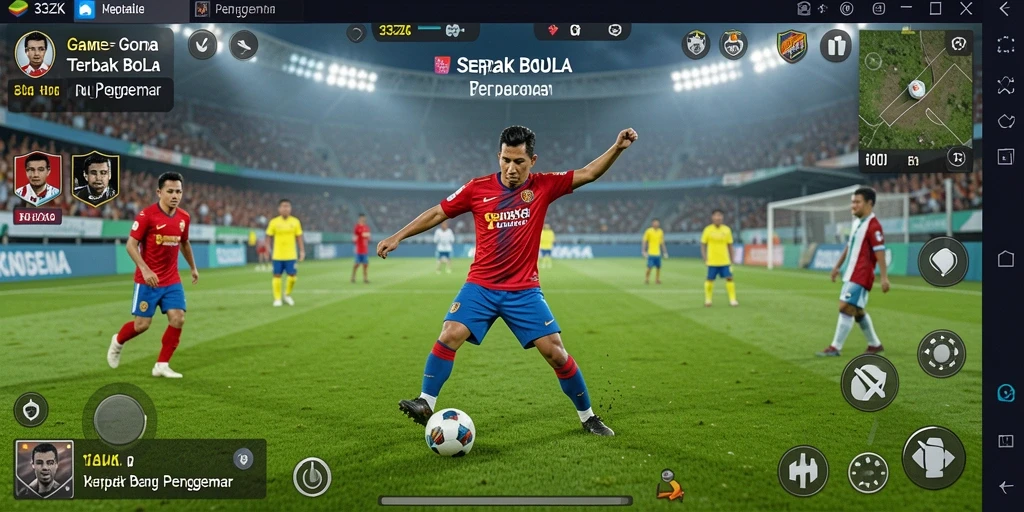 Gameplay seru dalam 33ZK, nikmati keseruan sepak bola.