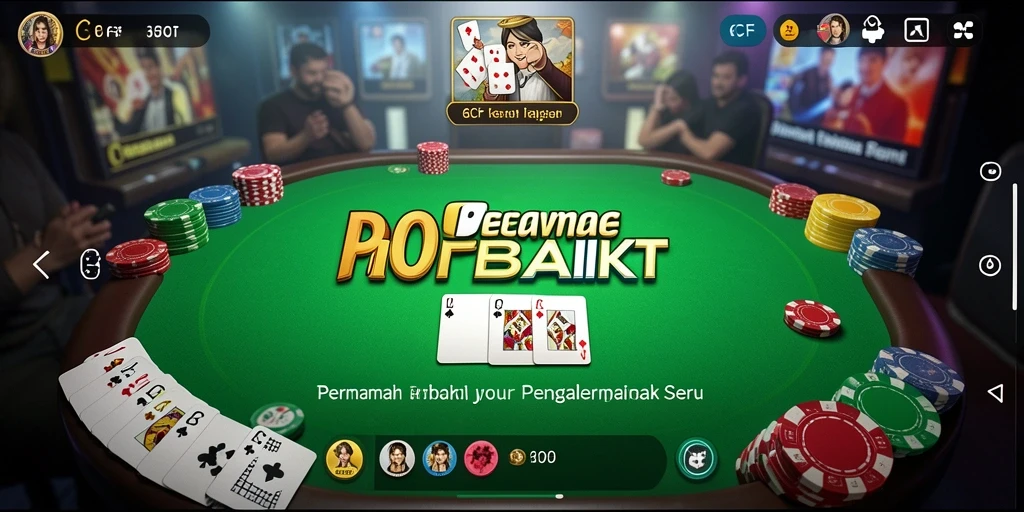 Gameplay seru dalam aplikasi Poker 6CF.