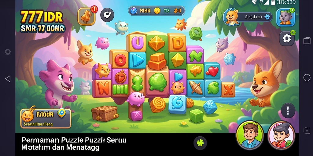 Tampilan gameplay seru dalam permainan Puzzle 777IDR