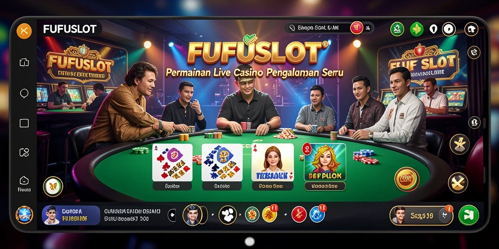 Tampilan gameplay Live Casino yang mendebarkan di FUFUSLOT.