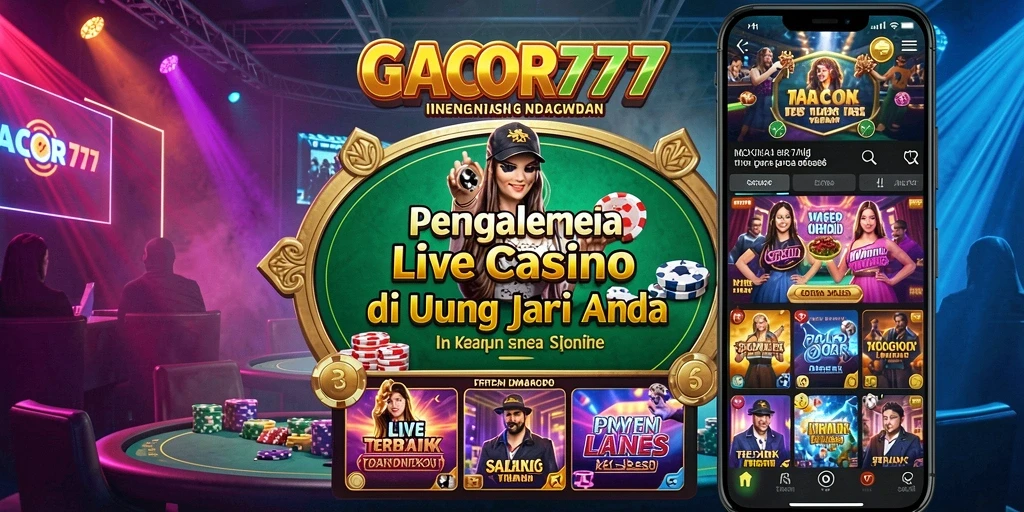 Screenshot GACOR777 menampilkan dealer langsung dan gameplay kasino yang mendebarkan.