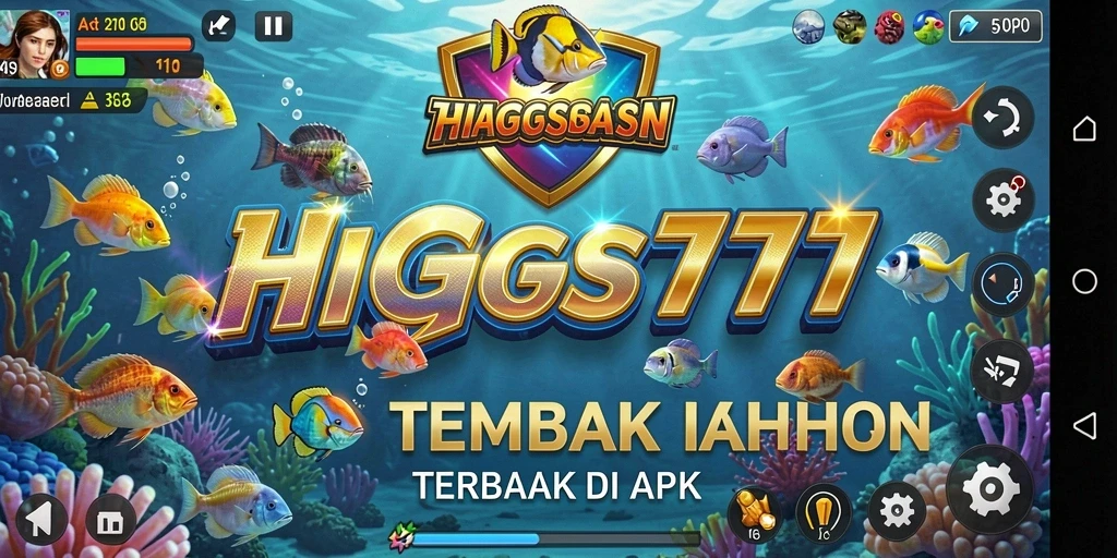 Screenshot menampilkan aksi seru Tembak Ikan di HIGGS777.