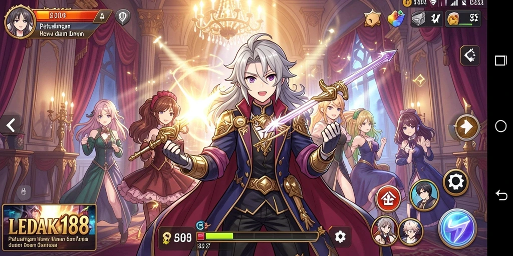 Tangkapan layar gameplay menampilkan aksi karakter anime dalam pertempuran yang mendebarkan.