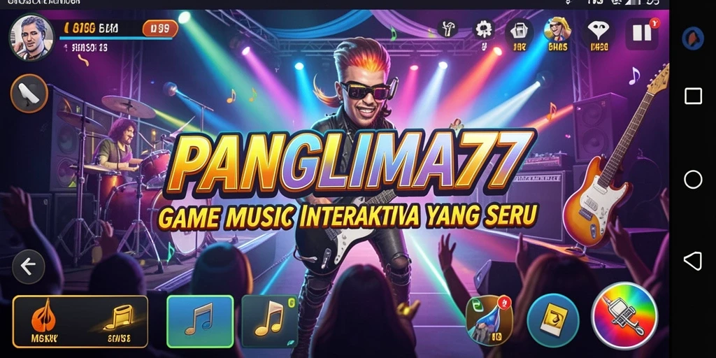 Gameplay menarik dalam PANGLIMA77 yang menampilkan musik favorit.