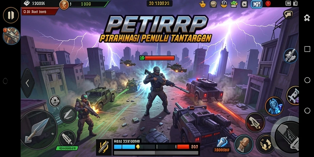 Tampilan menarik gameplay strategi yang mendebarkan.