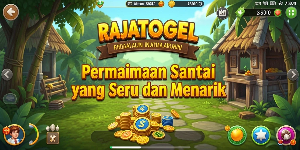 Tampilan gameplay santai di RAJATOGEL yang penuh warna.