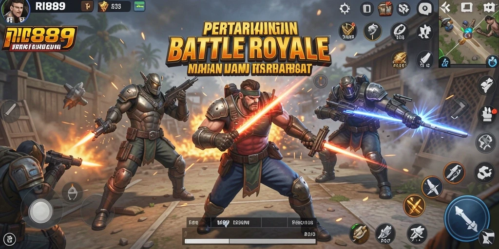 Gameplay RI889 yang menegangkan dalam pertempuran Battle Royale.