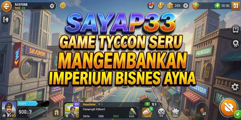 Tampilan gameplay <strong>SAYAP33</strong> yang menampilkan proses pengelolaan bisnis.