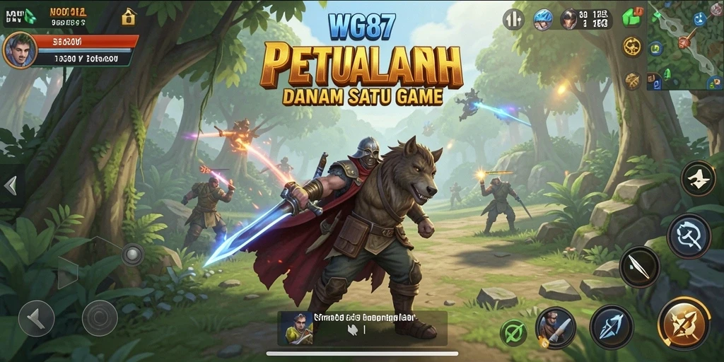 Screenshot gameplay menampilkan aksi strategis dalam WG87.
